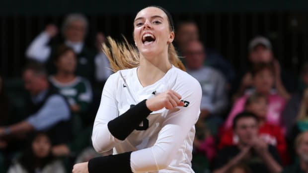 MSU Volleyball photo courtesy of the MSU SID